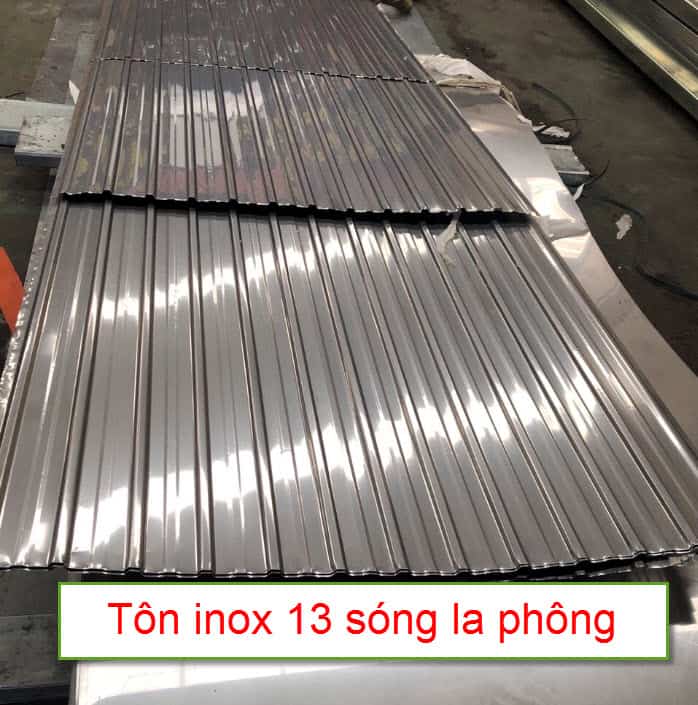 Tôn inox 13 sóng la phông